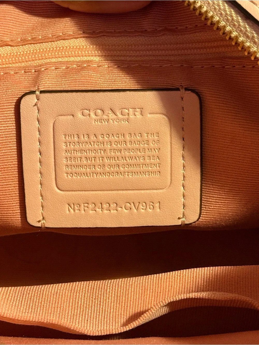Coach Pink Leather Signature Satchel with Gold Hardware